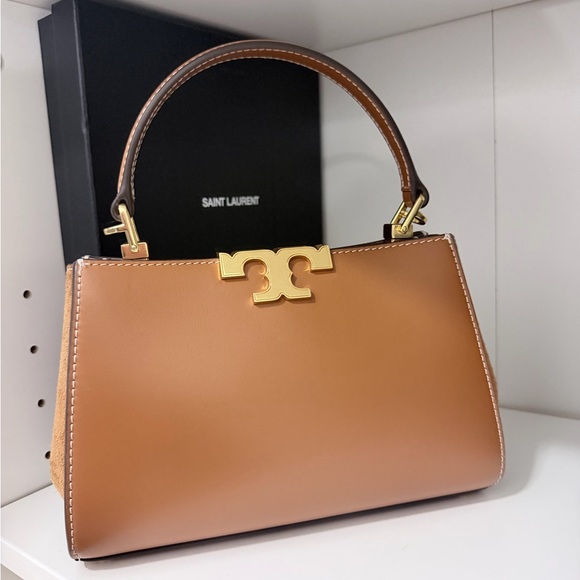 Tory Burch Tan Leather Top-Handle Eleanor  Satchel - Picture 5 of 6